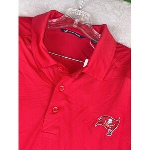 Cutter & Buck Tampa Bay Buccaneers‎ Men's Medium Red Polo Shirt Golf Fan Apparel